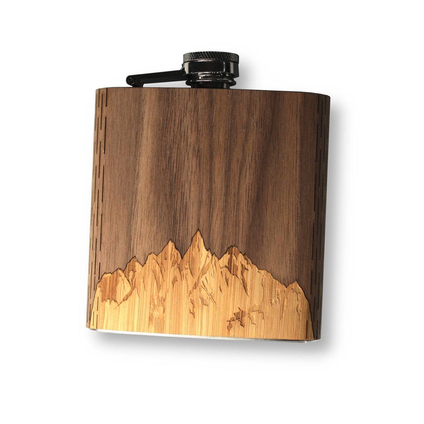 6 oz. Wooden Hip Flask – Real Wood Wrapped Stainless Steel Flask, Handcrafted in the USA