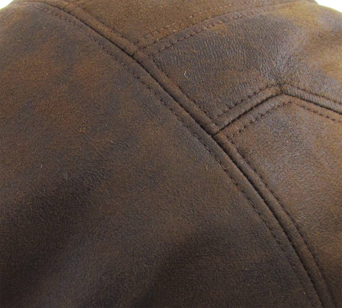 Faux Leather Ascot Ivy Newsboy Hat