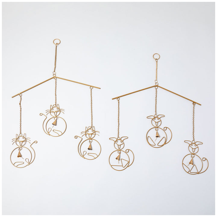 Cat & Dog Iron Wind Chime