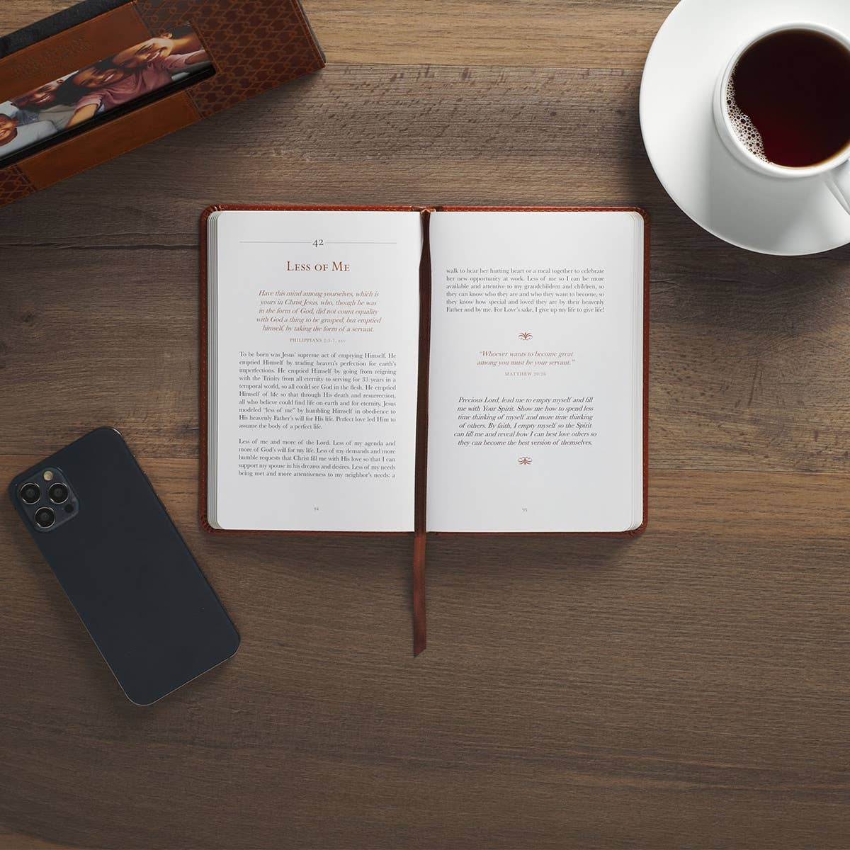 Devotional Comforted by God Faux Leather