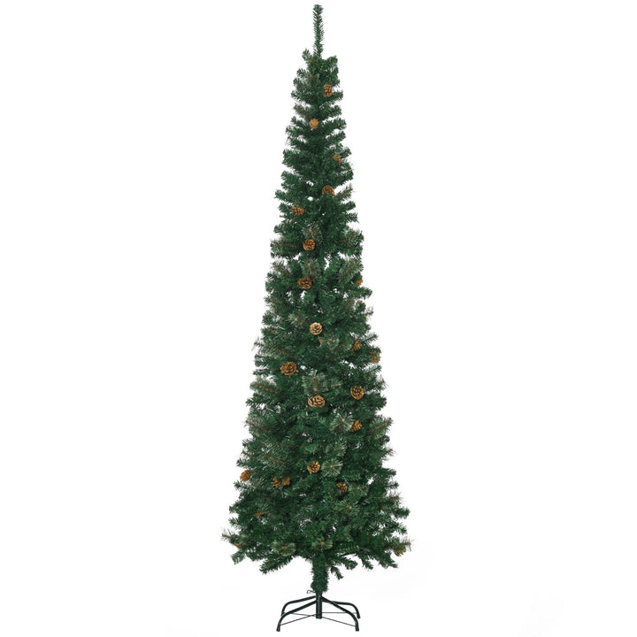 HOMCOM 7.5 Foot Pencil Artificial Christmas Tree, artificial Christmas tree for festive holiday home decor from Cedar & Spice Gifts