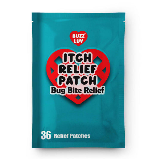 BuzzLuv Bug Bite Relief Patches – Waterproof, Chemical-Free Hydrocolloid Bandages (Clear, Non-Toxic)