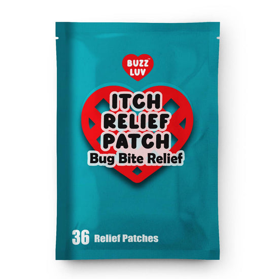 BuzzLuv Bug Bite Relief Patches – Waterproof, Chemical-Free Hydrocolloid Bandages (Clear, Non-Toxic)