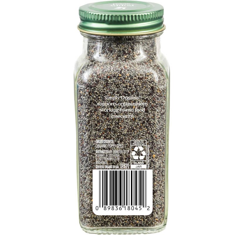 Pure Poppy Seed, Certified Organic, Kosher, 3.38 Oz