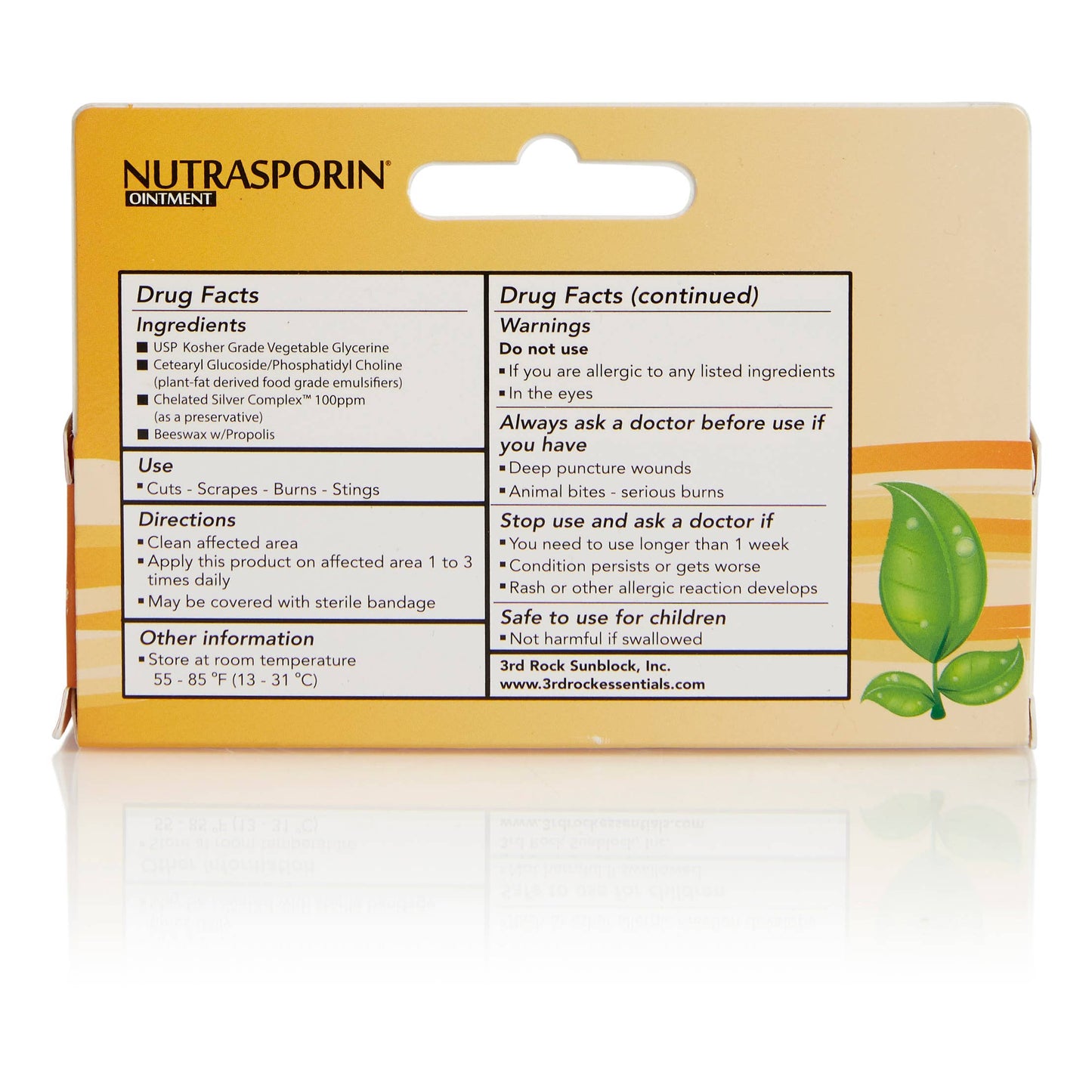 NUTRASPORIN® Beeswax Ointment – Natural Antibiotic Alternative with Chelated Silver Oxide (Water-Resistant, Vegetarian)