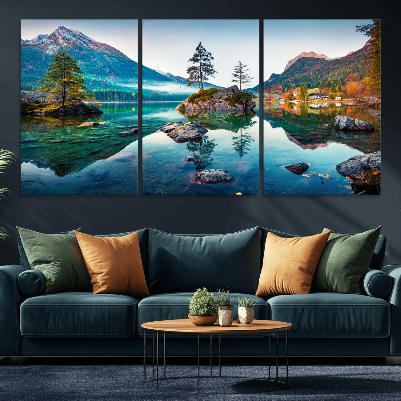 Crystal Clear Lake Wall Art | Mountains Wall Art Canvas | 3