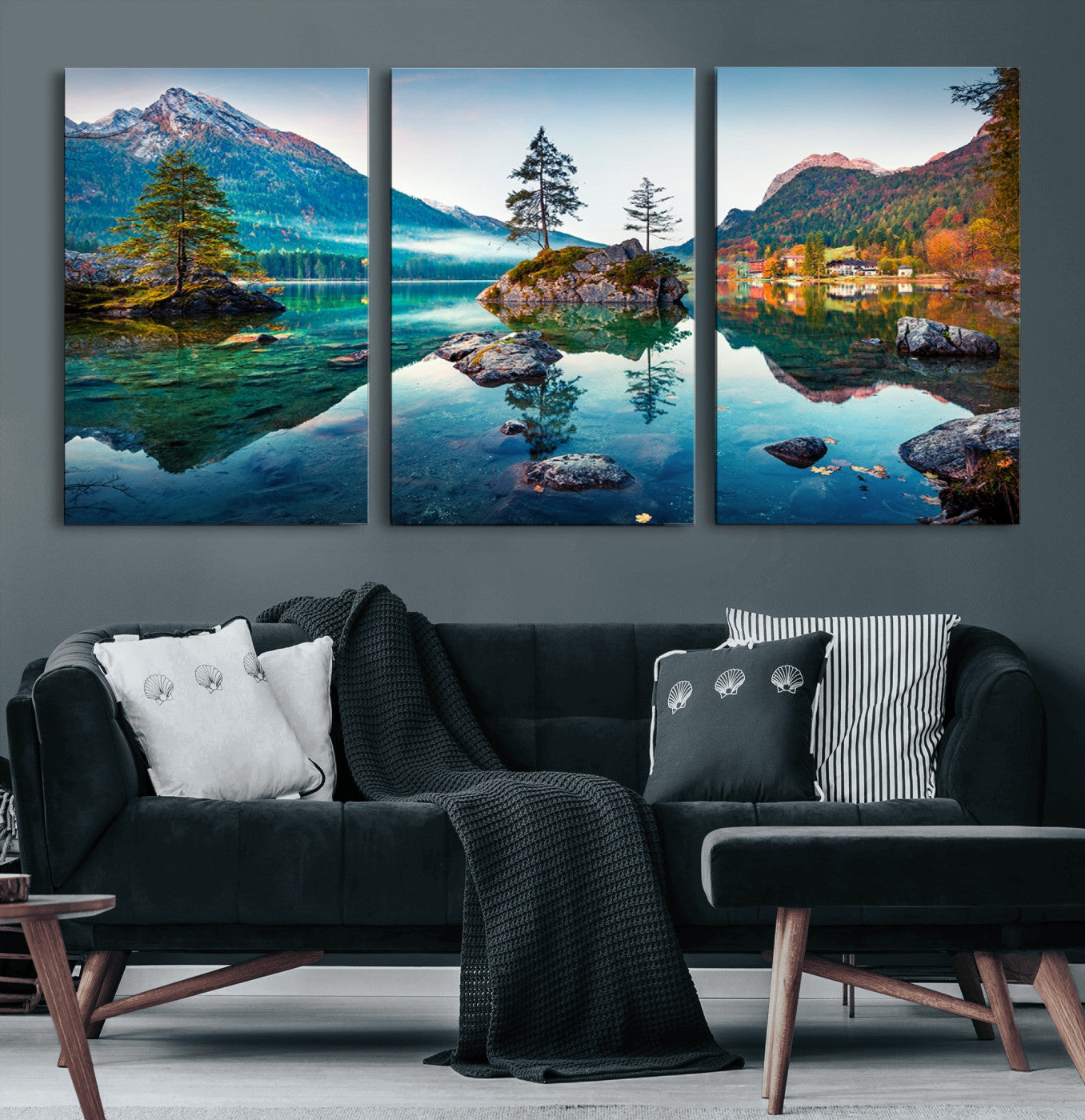 Crystal Clear Lake Wall Art | Mountains Wall Art Canvas | 3