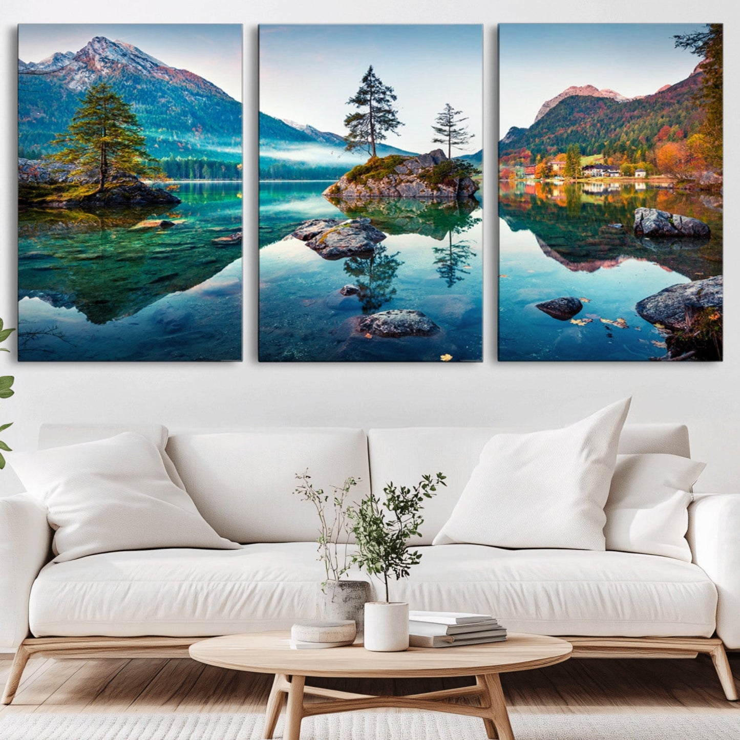 Crystal Clear Lake Wall Art | Mountains Wall Art Canvas | 3