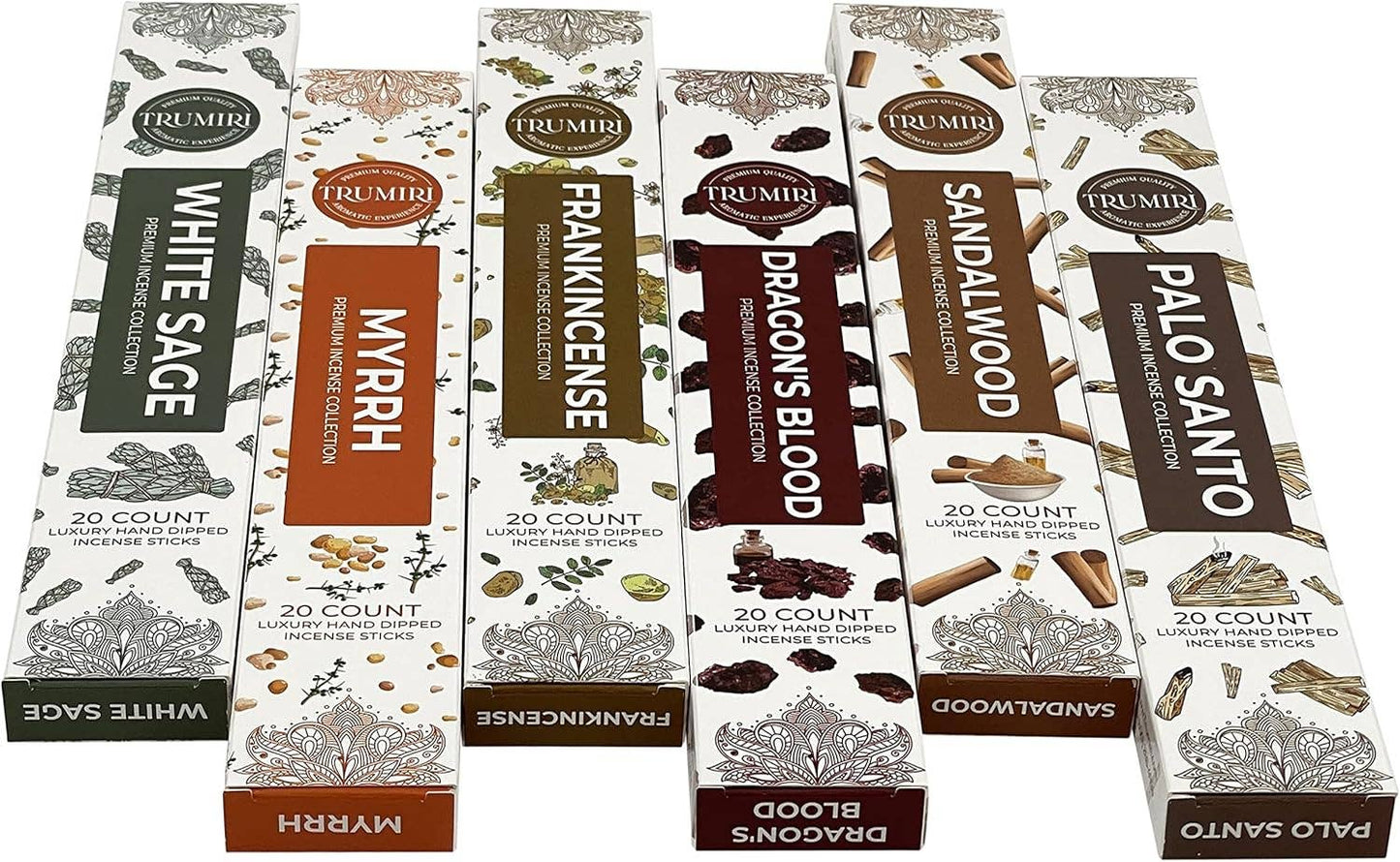 Woody Incense Sticks Variety Pack - Total 120 Incense Sticks