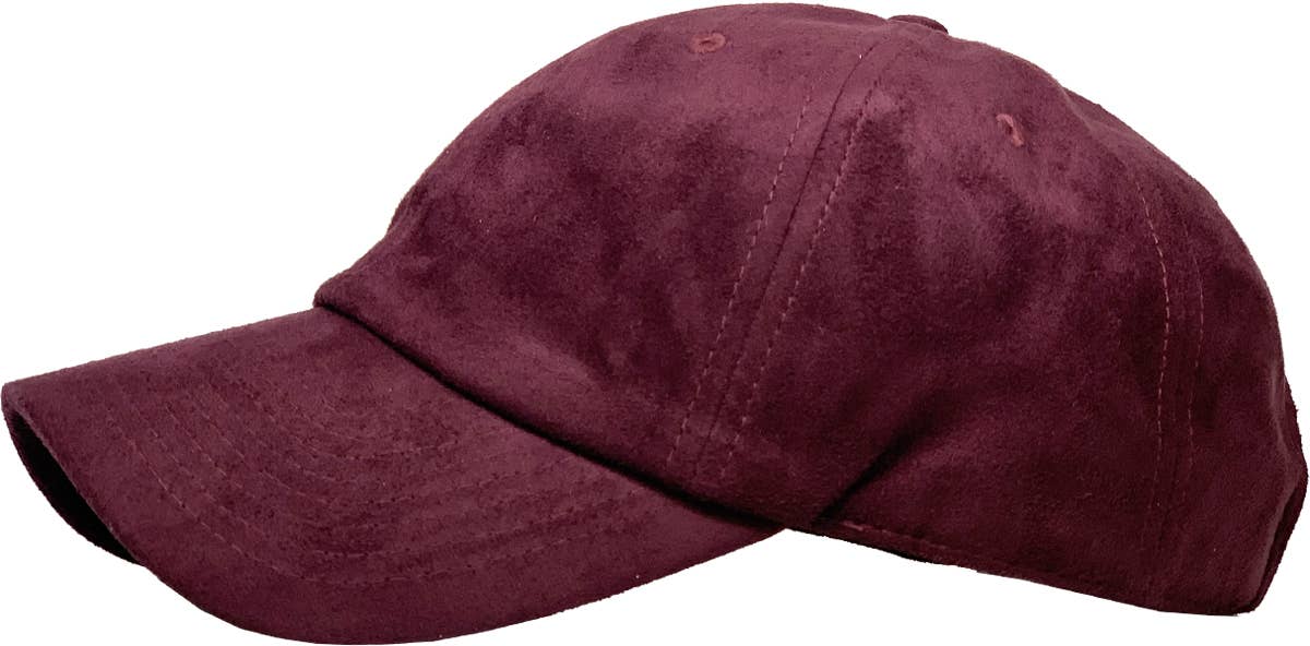 SUEDE BASEBALL CAP