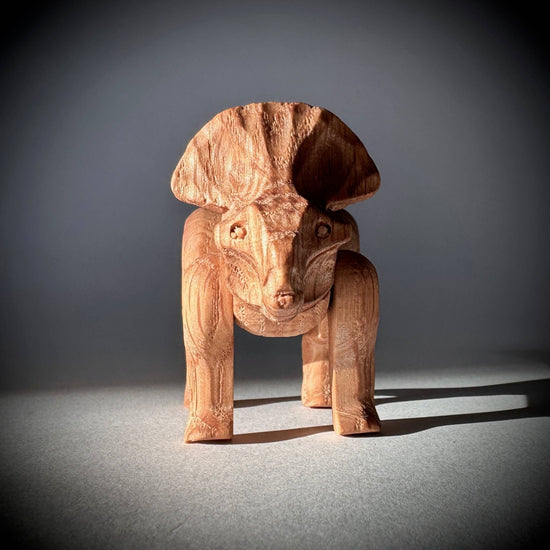 Wooden Protoceratops Dinosaur with Magnetic Joints