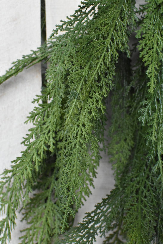 36" Faux Cedar Tear Drop — holiday wreath accent for Christmas decorating and gifting seasonal accent
