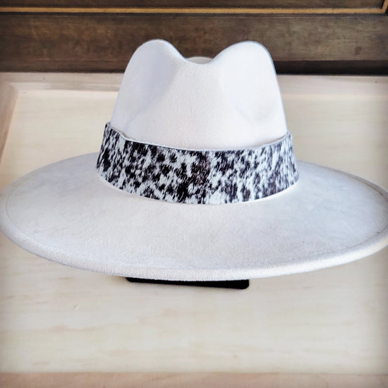 Rope Edge Spotted Hair on Hide Leather Belt Buckle 902g