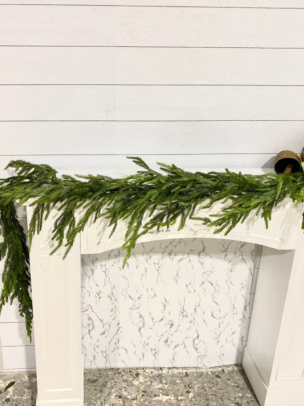 Artificial 6' Norfolk Pine Garland, natural-look garland for seasonal home decorating