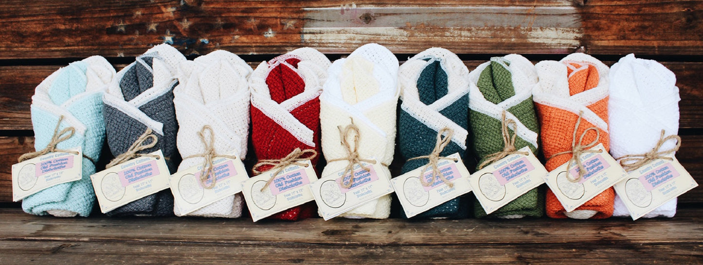 100% Cotton Dishcloths 11" x 11"
