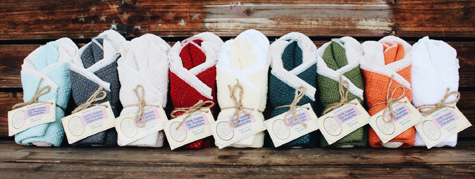 100% Cotton Dishcloths 11" x 11"