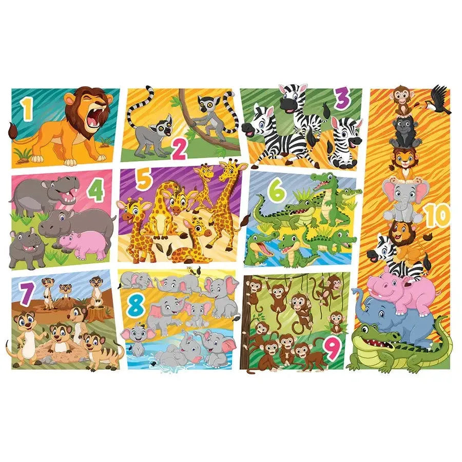 Animal Count 35 Piece Floor Jigsaw Puzzle Cobble Hill