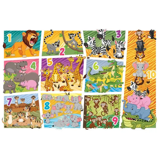 Animal Count 35 Piece Floor Jigsaw Puzzle Cobble Hill