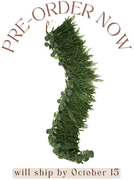 Artificial Cedar and Pine Garland, realistic greenery decor for mantel, staircase or doorway from Cedar & Spice Gifts