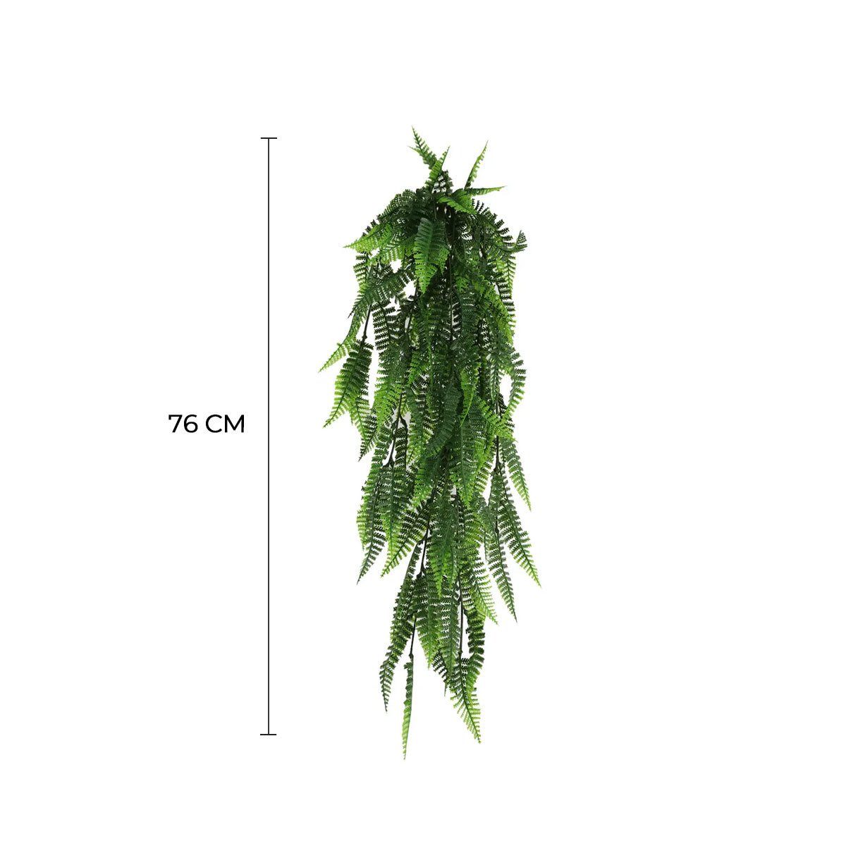 Fern Garland Artificial Hanging Bush 7.1×30in – NFPA 701 Certified – UV Resistant