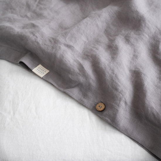 Linen Tales Ash Linen Duvet Cover Set