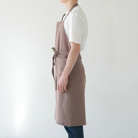 Linen Tales Ashes of Roses Linen Chef Apron