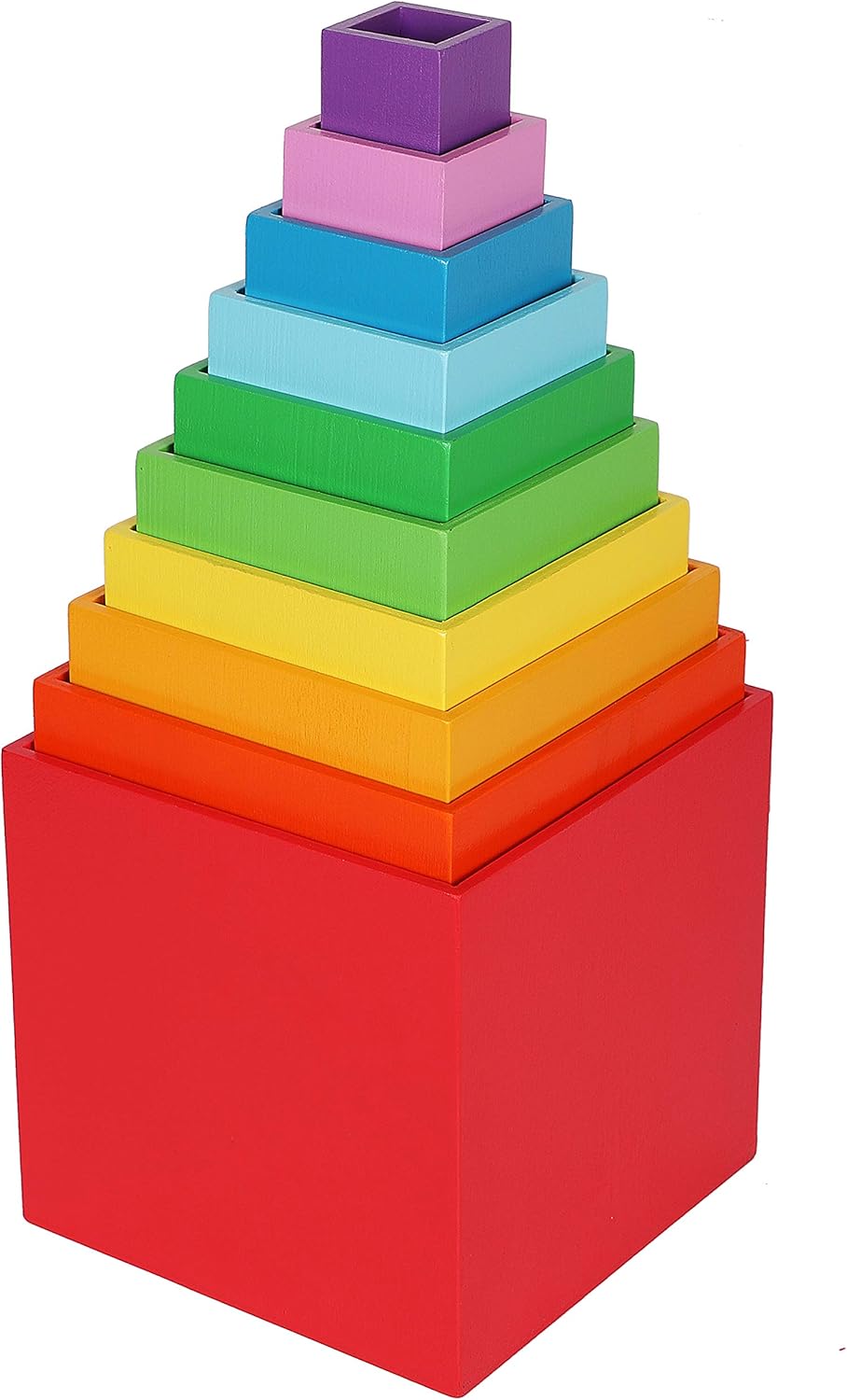 Rainbow Stacking Boxes Montessori Toy for Toddlers Ages 2+