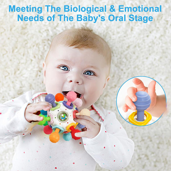 Montessori Sensory Teething Toy for Babies - Tiny Hands Big Discoveries :)
