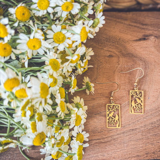 Beautiful Gold or Silver Bird Earrings