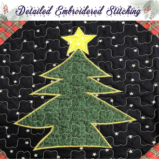 Christmas Cabin Night Reversible Quilt Bedding Set