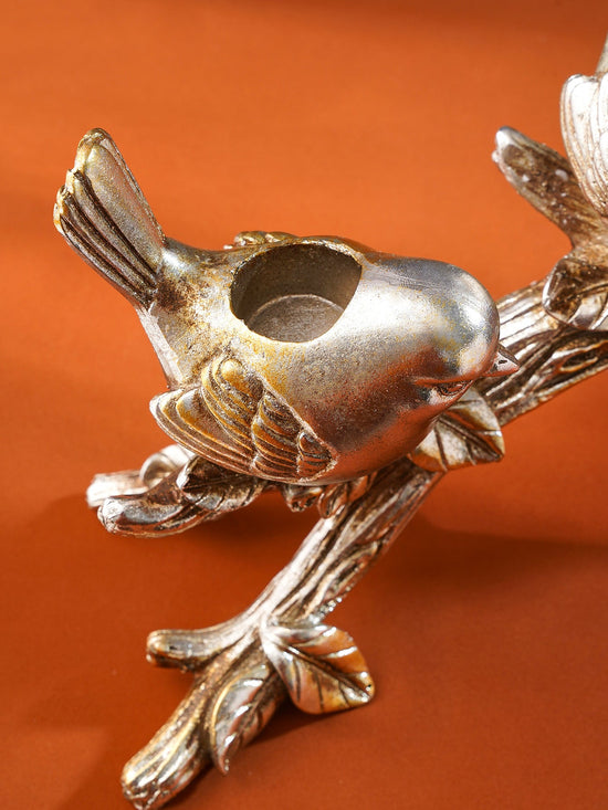 Bird Trio Branch Candle Holder