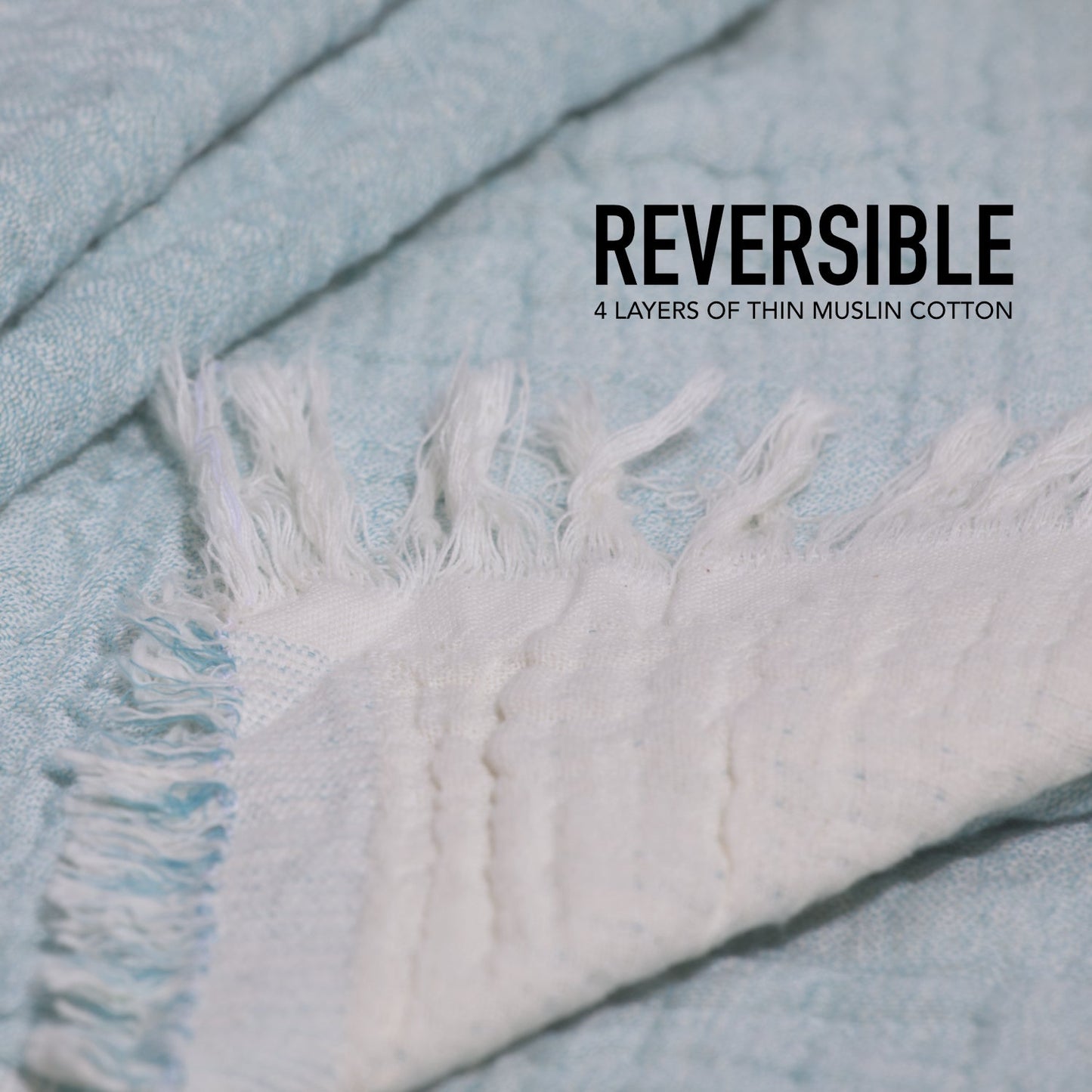 100% Cotton Reversible Muslin Baby Blankets 30" x 40"