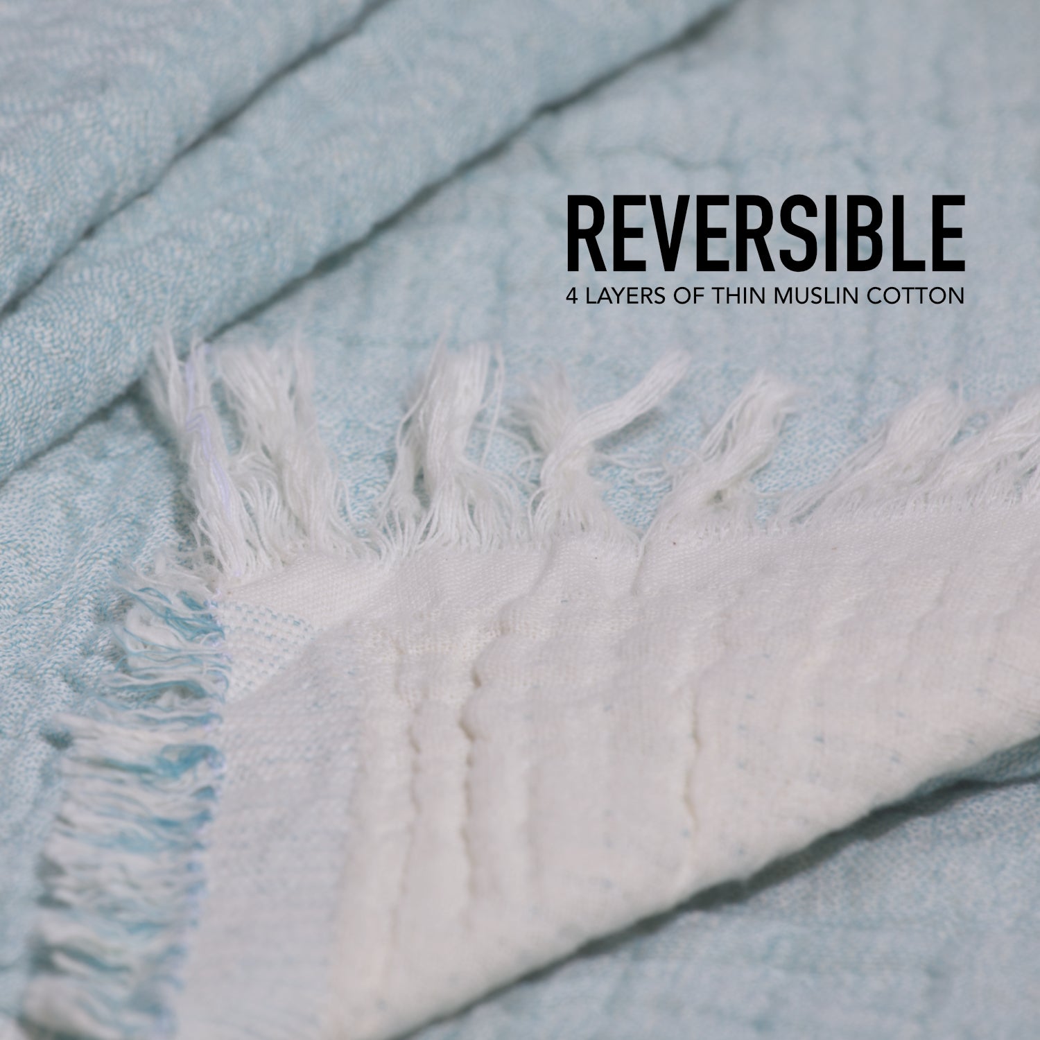 100% Cotton Reversible Muslin Baby Blankets 30" x 40"