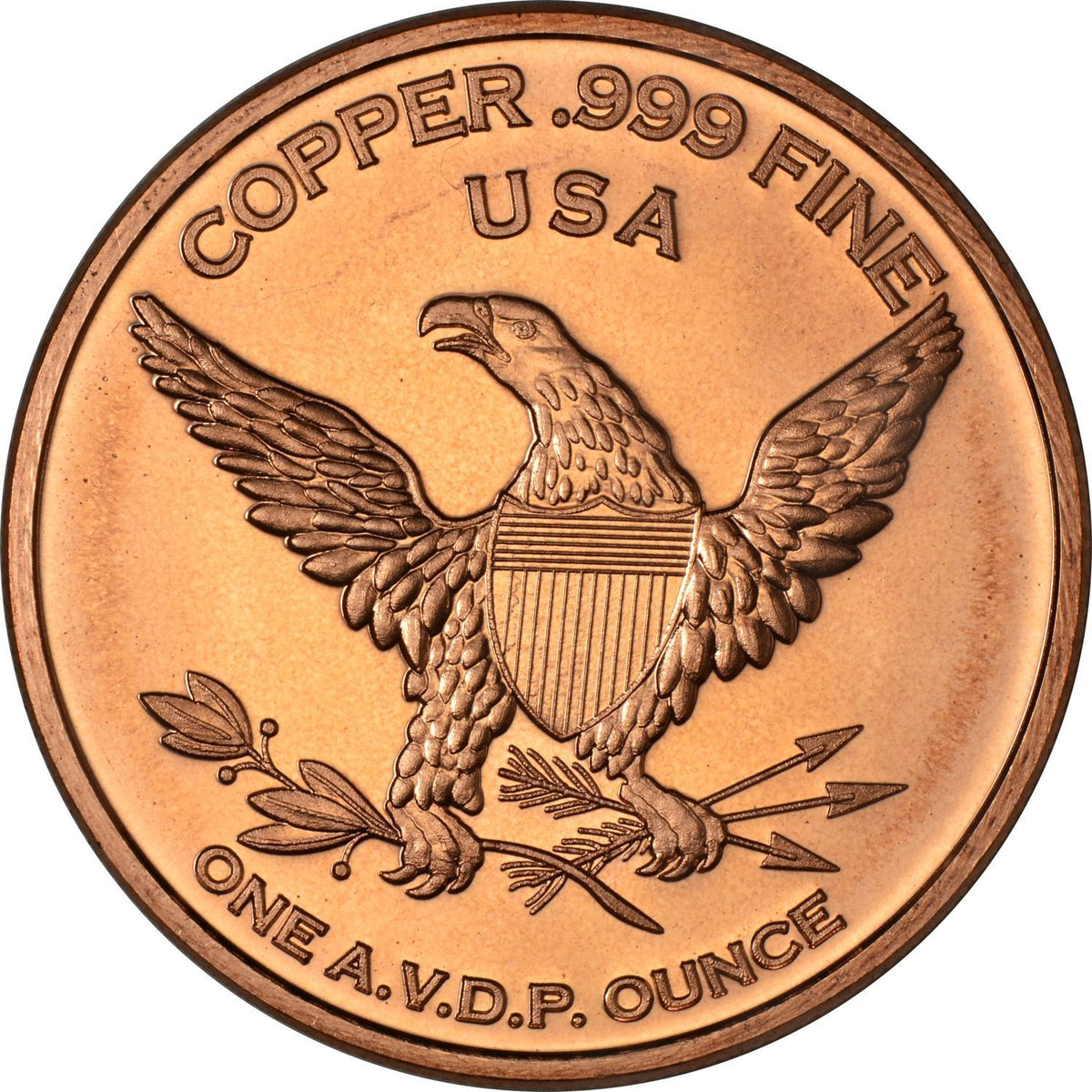 1 oz Copper Round - White Tail Deer