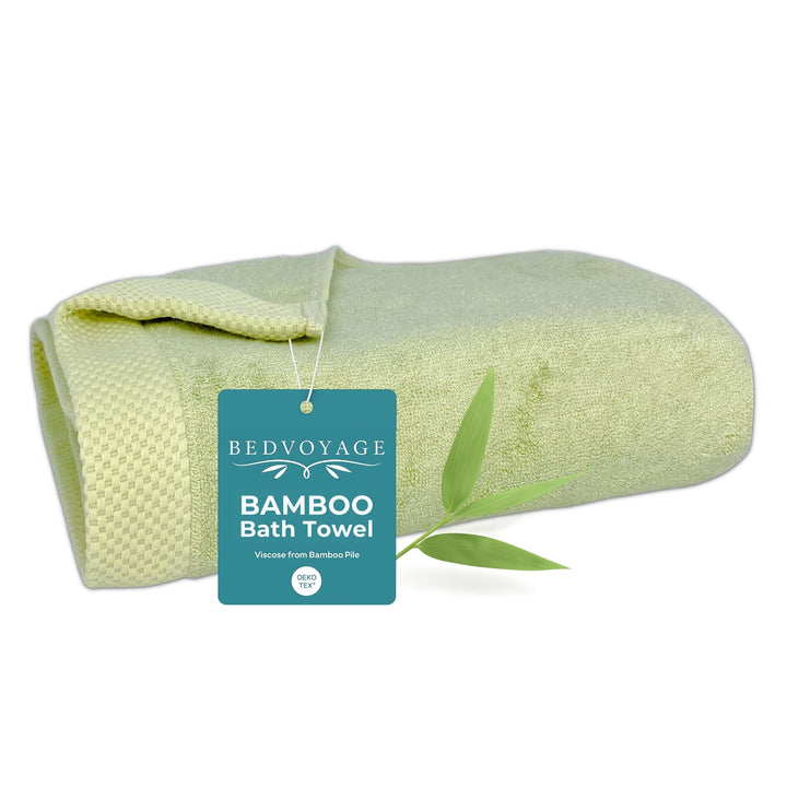 Plush Bamboo Bath Towel - Viscose from Bamboo + Cotton - Sage