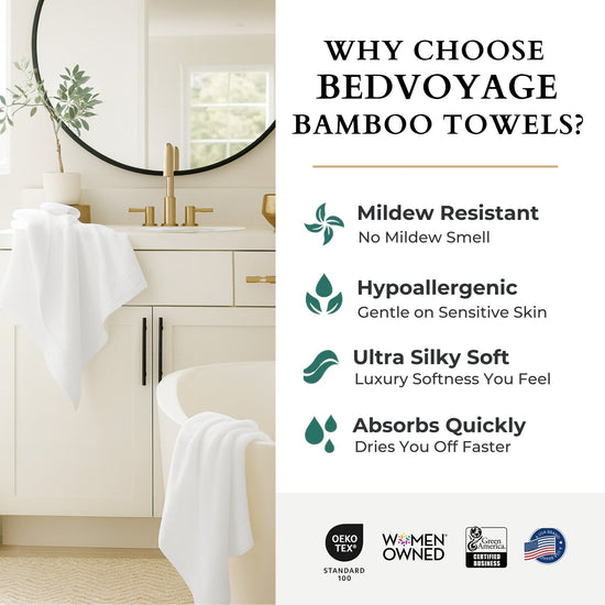 Plush Bamboo Bath Towel - Viscose from Bamboo + Cotton - White