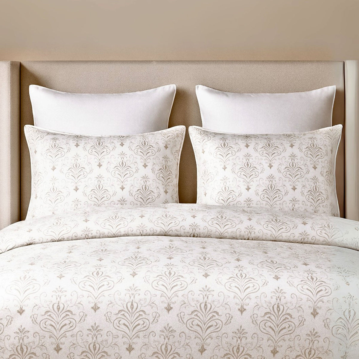 Bamboo Duvet Cover – 100% Viscose from Bamboo - Champagne Damask