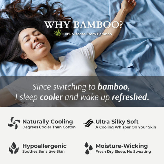Cooling Bamboo Pillowcases - 100% Viscose from Bamboo – Ocean