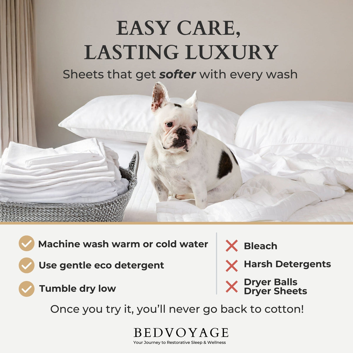 Cooling Bamboo Pillowcases - 100% Viscose from Bamboo - White