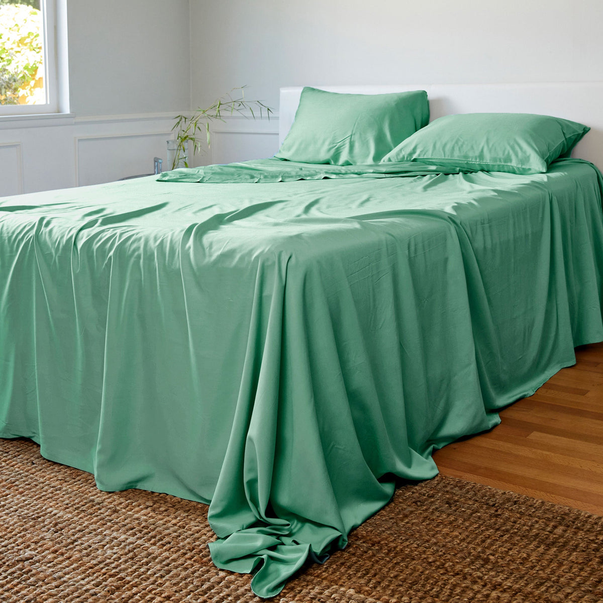 Cooling Bamboo Sheet Set - 100% Viscose from Bamboo - Seaglass