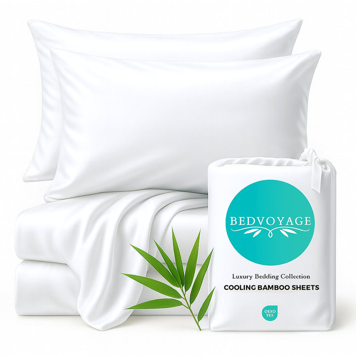Cooling Bamboo Sheet Set - 100% Viscose from Bamboo - White