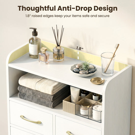 Freestanding Bathroom Storage Cabinet with 2 Drawers & Doors