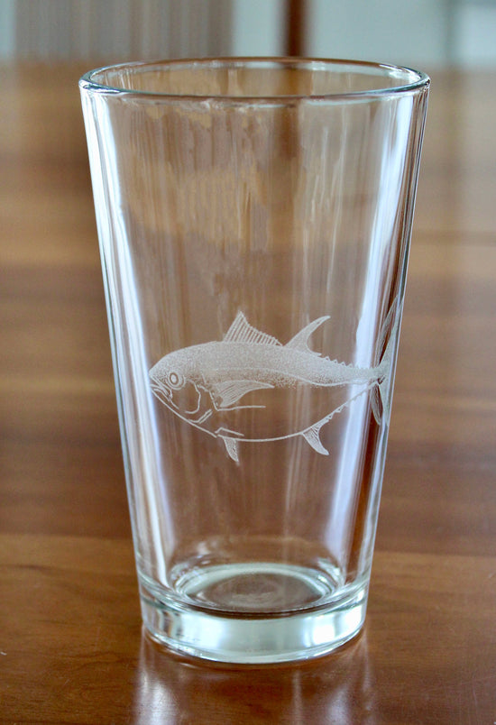 Bluefin Tuna Laser Engraved Glasses - Pelagic Fishing Gift