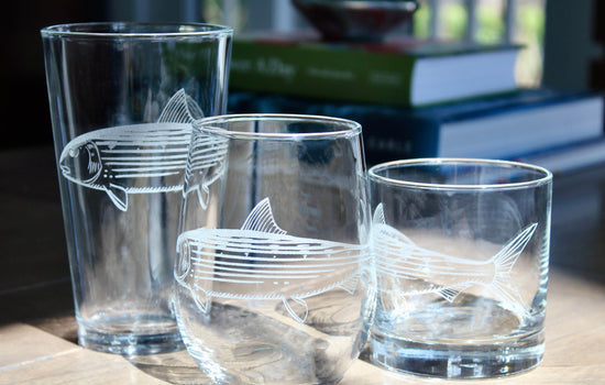 Bonefish Laser Engraved Glasses