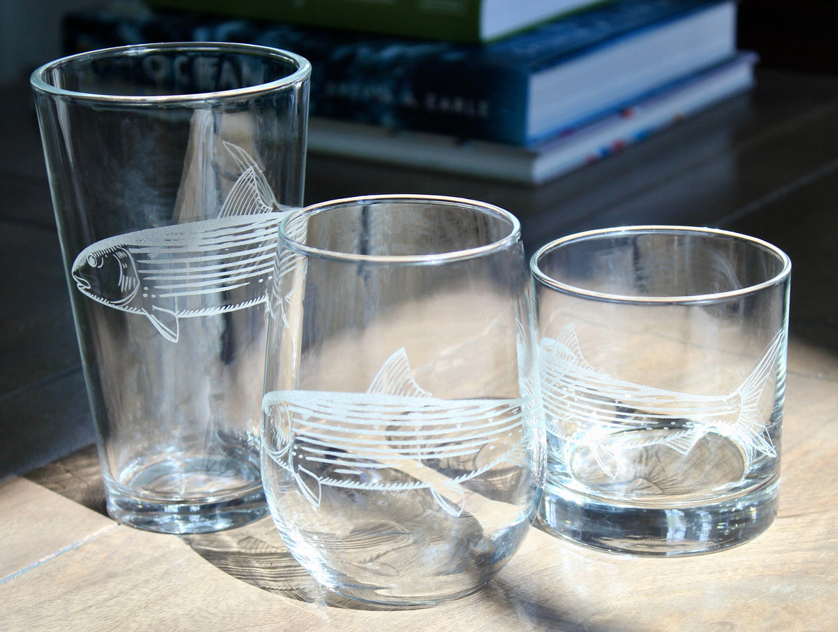 Bonefish Laser Engraved Glasses