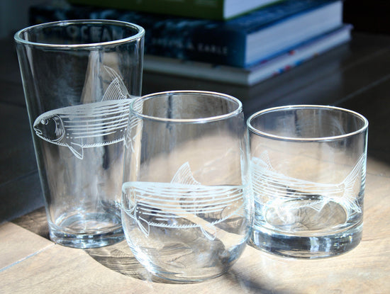 Bonefish Laser Engraved Glasses
