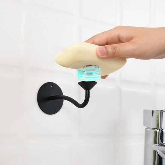 Stainless Steel Magnetic Soap Holder No Trace Paste Soap Holder in Toilet Soap Box Drain Rack Bathroom Shelf