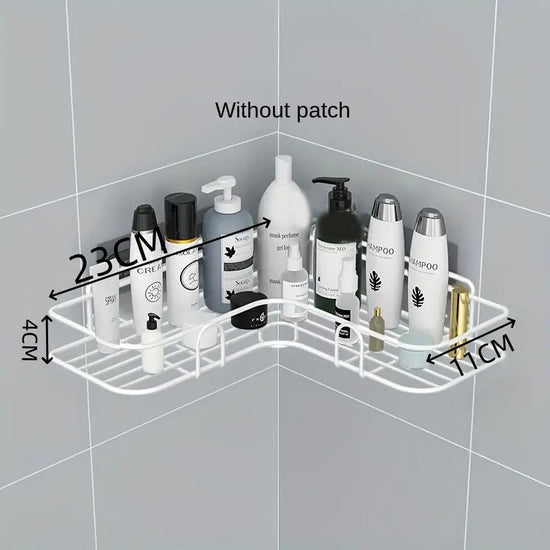 Bathroom Storage Rack Toilet Washroom Wall-Mounted Hole-Free Multi-Functional Iron Mesh Long Strip Organizer