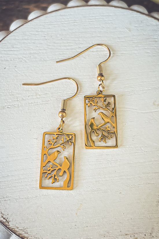 Beautiful Gold or Silver Bird Earrings