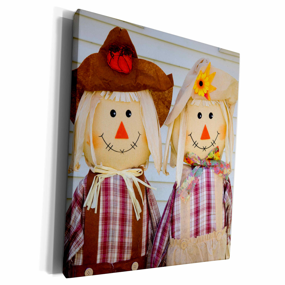 3dRose USA, Vermont, Cambridge. Handmade scarecrows for sale. - Museum Grade Canvas Wrap (cw_208455)